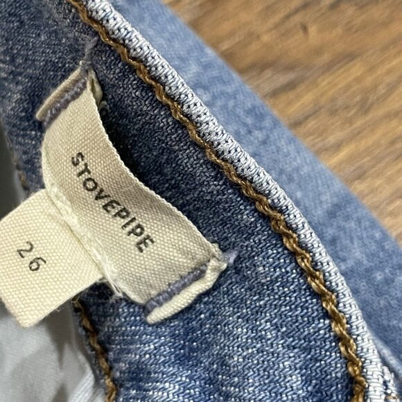 Madewell Jeans Womens 26 Stovepipe Euclid Wash Stretch Crop Medium Wash Straight - Picture 5 of 15